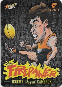 2014 Select AFL Champions - Firepower Caricatures #FC25 Jeremy Cameron Front